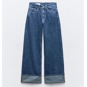 Zara Blue Wide Leg Jeans